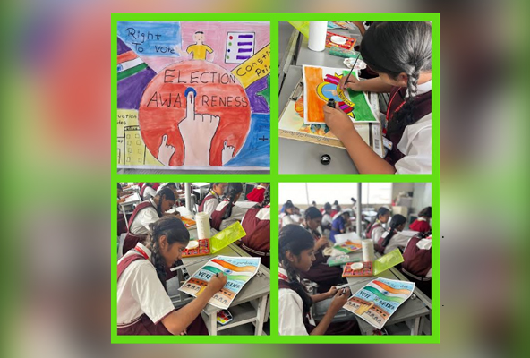 Designing Democracy with Colors | Election Awareness Rangoli Activity