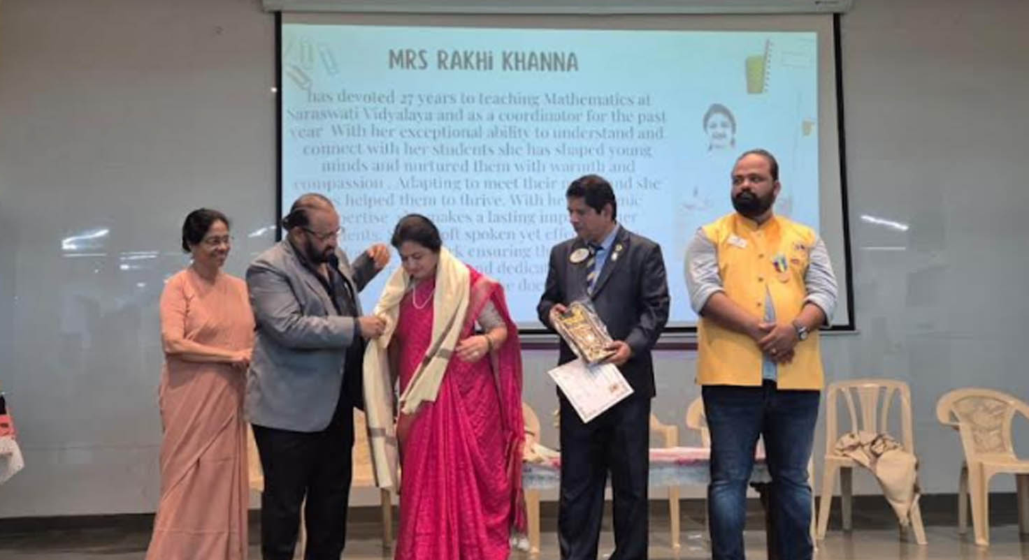 Inspiring Mentor Rakhi Khanna Honoured as Best Teacher