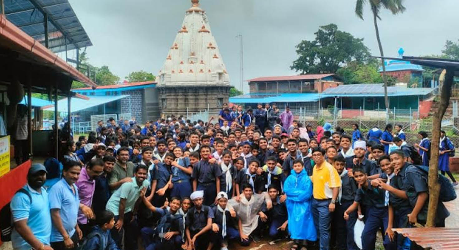 Trek for the Scout and Guide students of class IX at Kankeshwar, Alibaug 