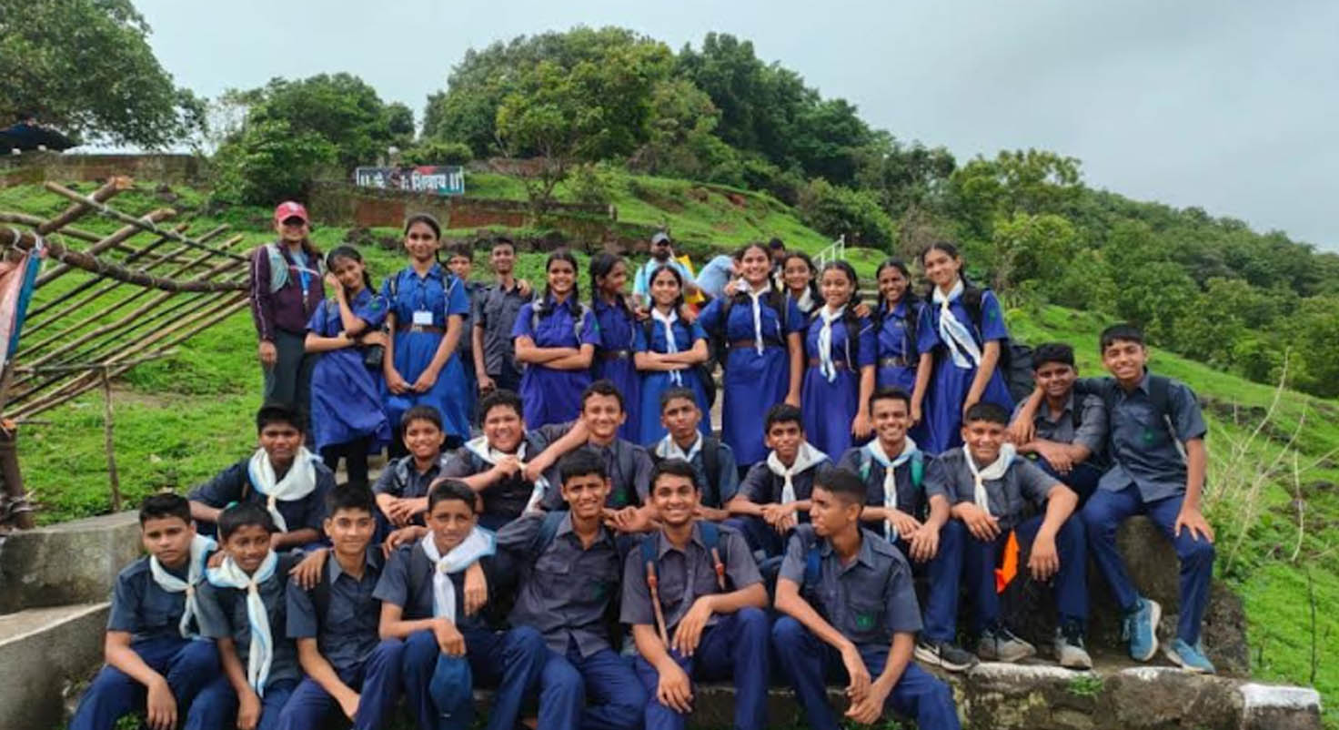 Trek for the Scout and Guide students of class IX at Kankeshwar, Alibaug 