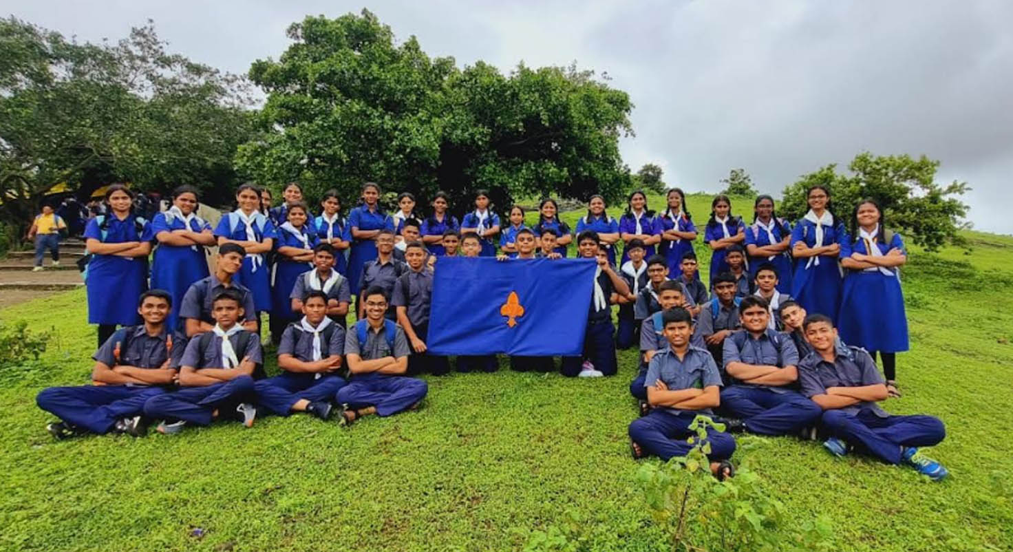 Trek for the Scout and Guide students of class IX at Kankeshwar, Alibaug