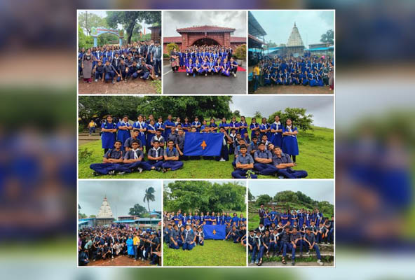 Trek for the Scout and Guide students of class IX at Kankeshwar, Alibaug