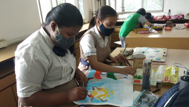 POSTER MAKING COMPETITION 2021 | Saraswati School Rabodi in Thane