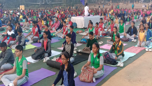 Sarasvis Suryanamaskar Shibir 2020 | Saraswati School Rabodi in Thane