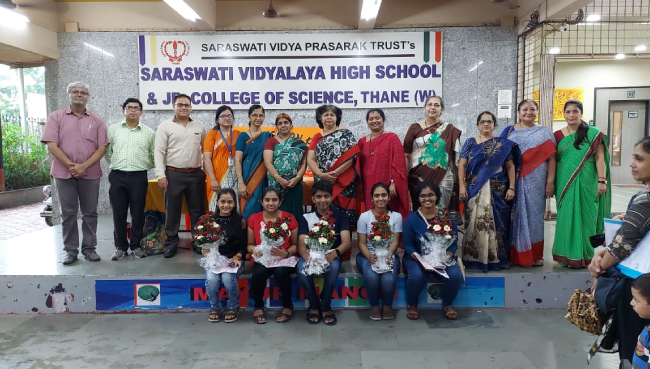 Secondary section Felicitation of SSC School Toppers 2021-22 | Saraswati School Rabodi in Thane