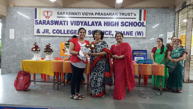 Secondary section Felicitation of SSC School Toppers 2021-22 | Saraswati School Rabodi in Thane