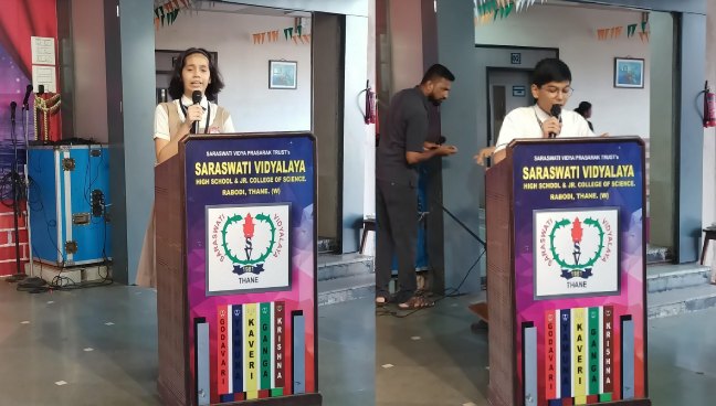 Hindi Diwas Celebration 2022 Secondary section | Saraswati School Rabodi in Thane