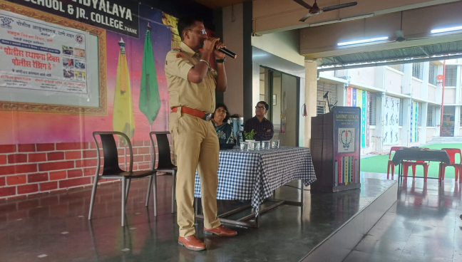 Seminar on Traffic Rules Conducted for Std.VII by Traffic Police Dept, Thane