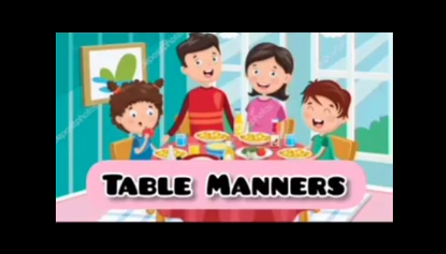 Pre - Primary Table Manners Activity 2023
