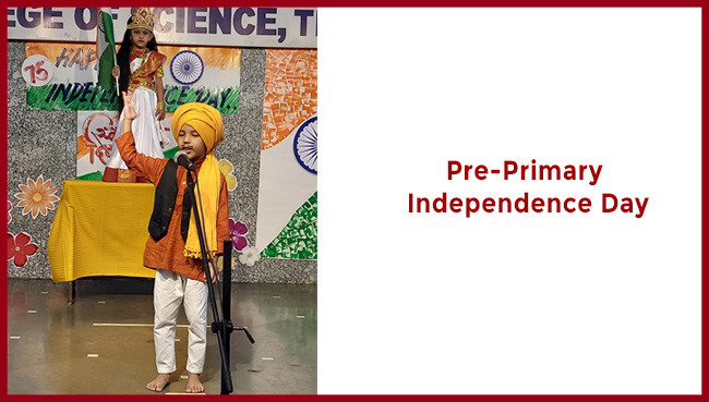 Pre - Primary section - Independence Day | Saraswati School Rabodi in Thane