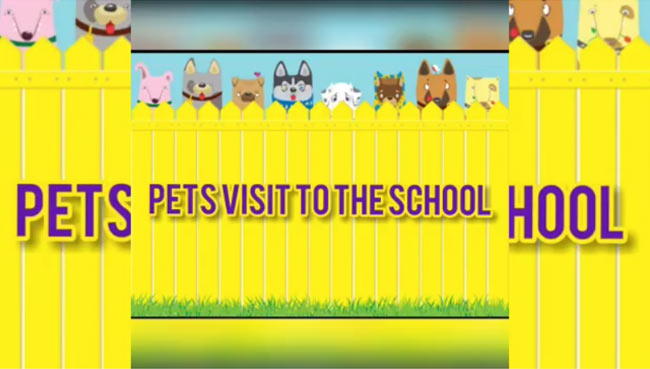 Pets visit to the school video of Pre Primary section