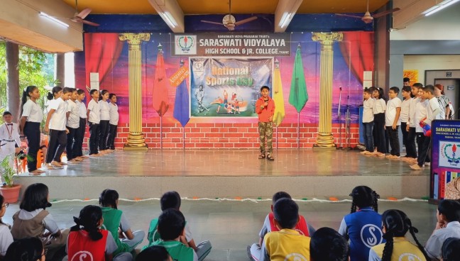Std.VIII Assembly Program and National Sports Day Celebration 2023