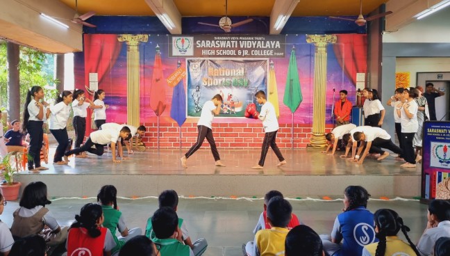 Std.VIII Assembly Program and National Sports Day Celebration 2023
