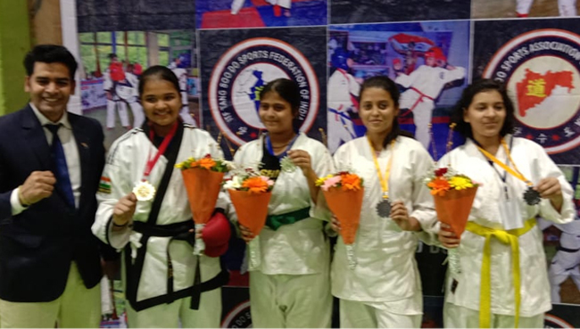 Achievement of MS.Aarya Kadam of Std VIII got Bronze Medal in Sparring and Silver Medal in Kata | Secondary Schools in Thane